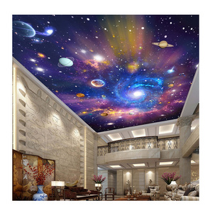 KOMNNI Custom 3D Wallpaper Star Universe Galaxy Room Suspended Ceiling Wall Mural Living Room Bedroom Wallpaper Home Decor