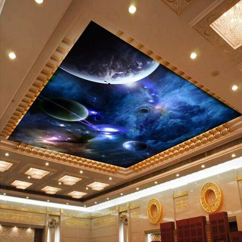 KOMNNI Custom Modern 3D Cosmic Night Pattern Wallpaper For Kids Room Living Room Background Waterproof 3D Wallpaper Murals