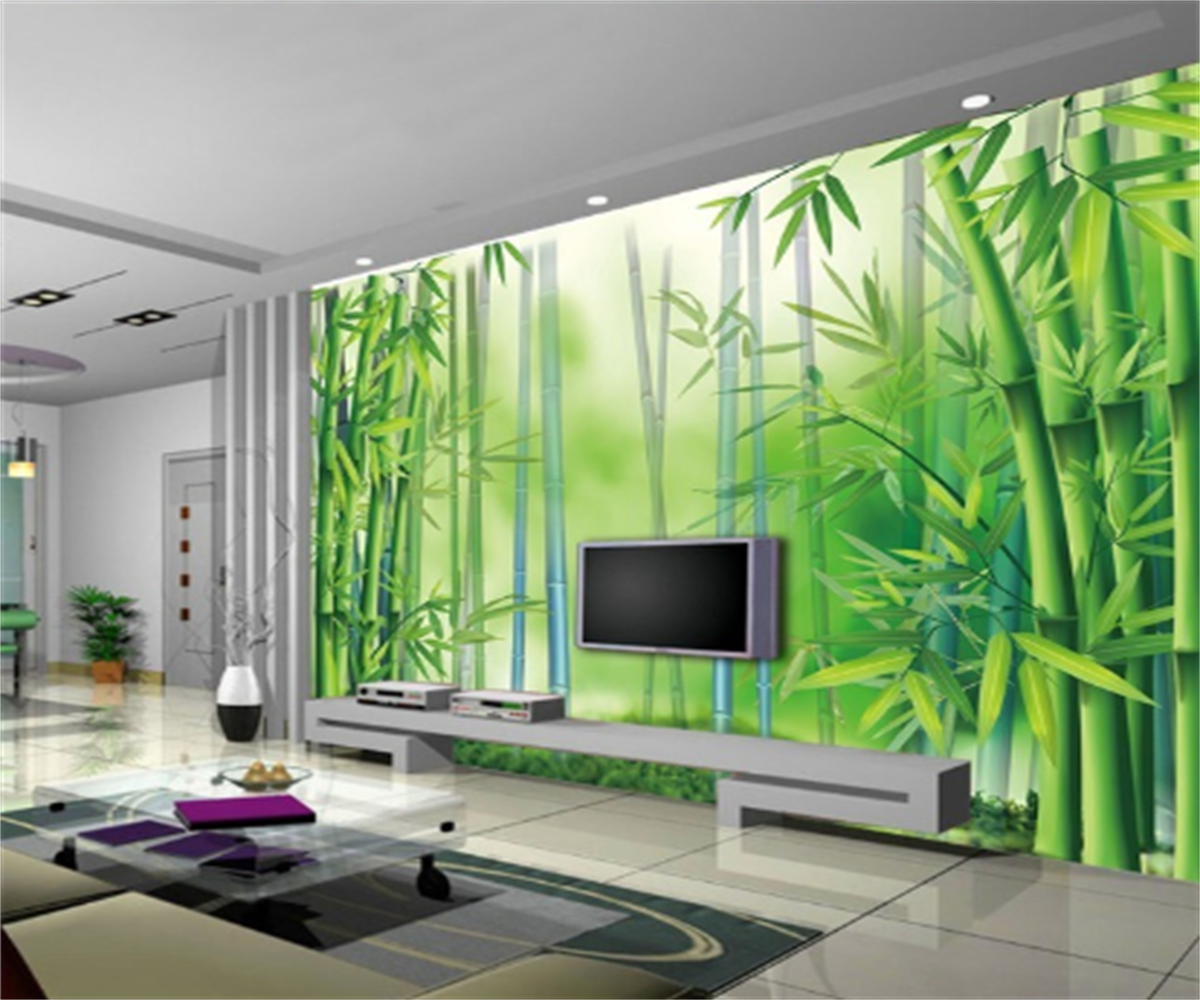 KOMNNI Custom Tooling Wallpaper Wall Covering Beautiful Bamboo Forest Wallpaper Bedroom Living Room Wall Decoration Mural