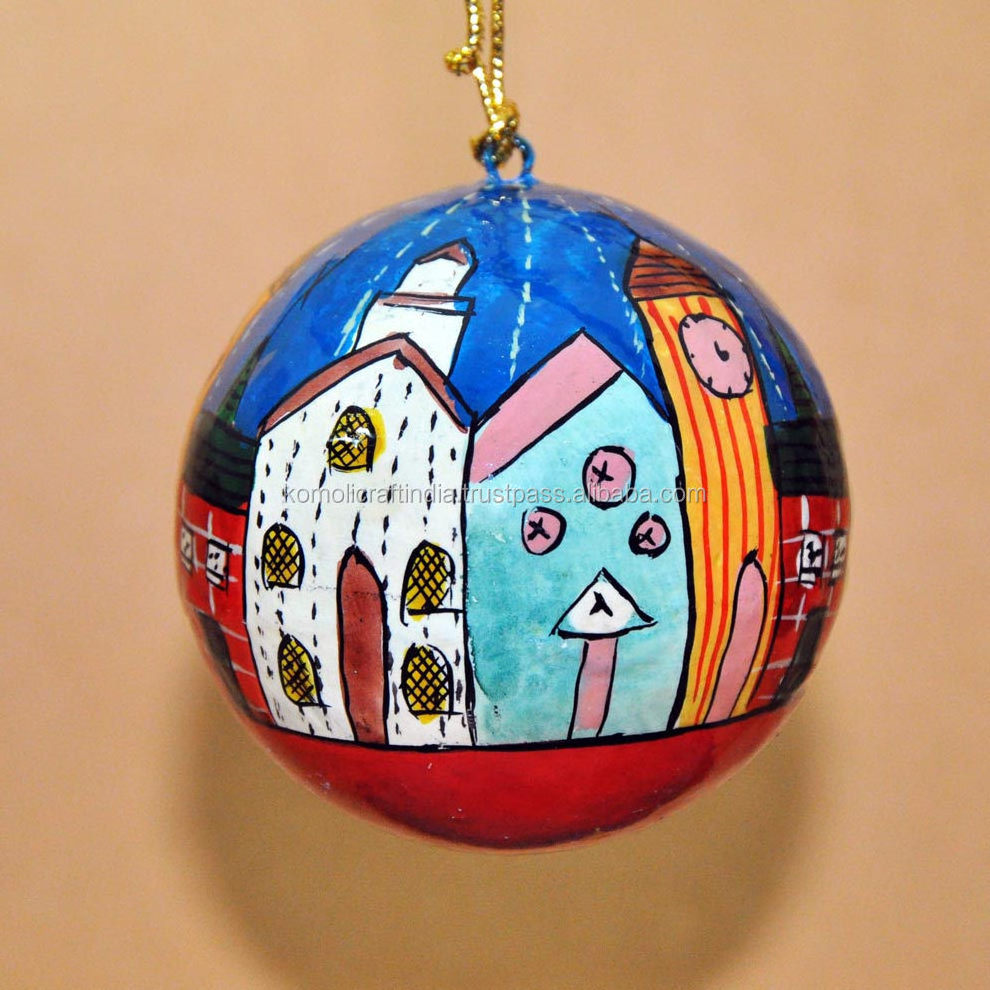 Handmade hand painted Christmas ornaments ball bauble christmas decorations