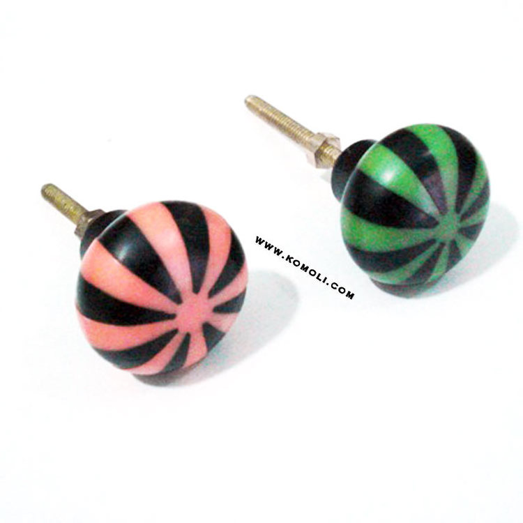 Floral design multi color furniture hardware drawer pulls knobs