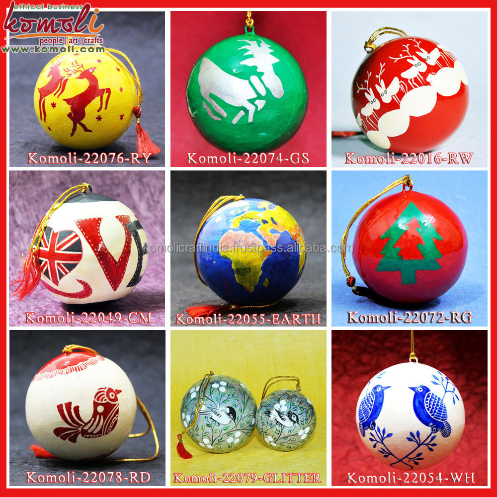 Country side personalized custom Christmas decoration ornaments with names hand painted decor