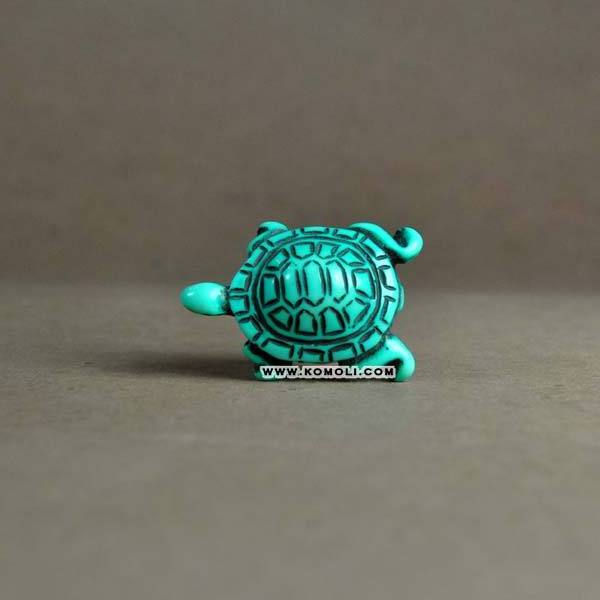 Aqua turtle custom animal drawer pull door knobs vintage design