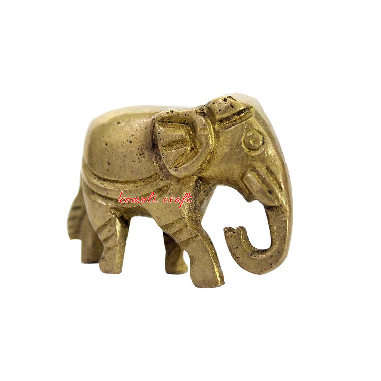 Brass indian mini elephant figurine statue