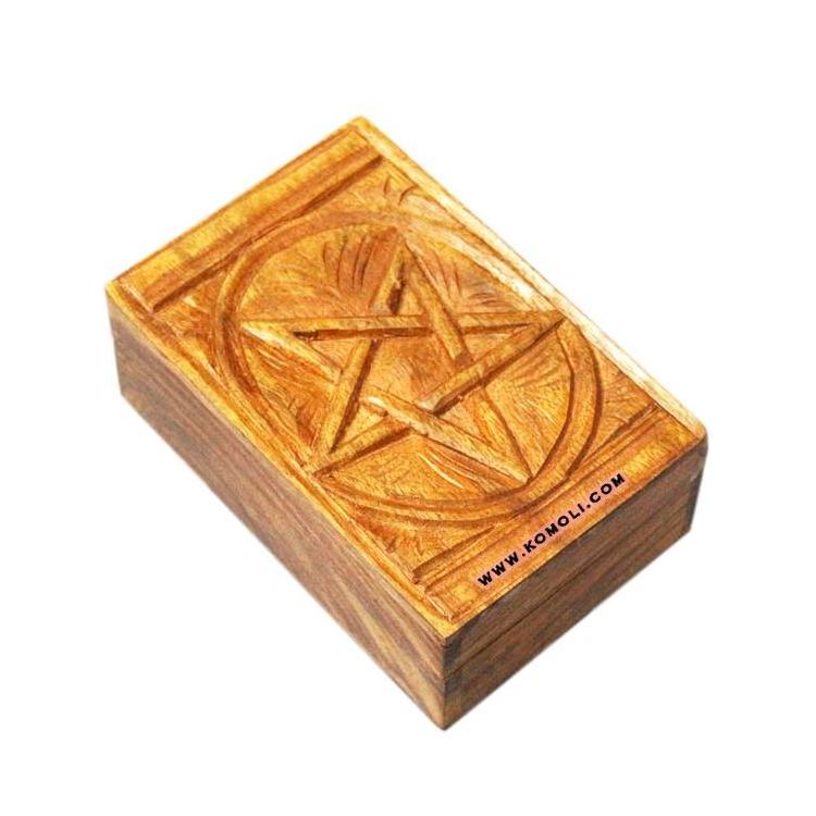 Wholesale wooden hand carved round wood box indian souvenir