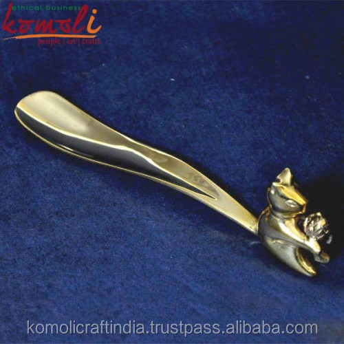 Kings crown shape long custom metal shoehorn Indian brass handicraft