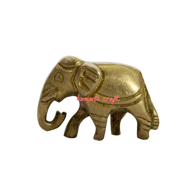 Brass indian mini elephant figurine statue