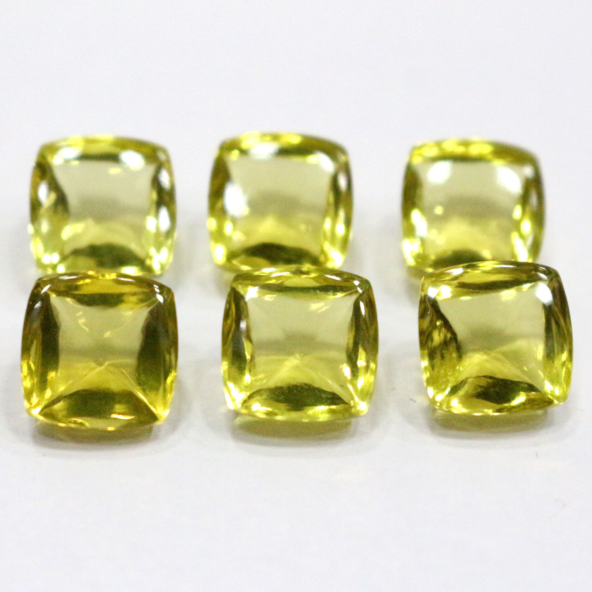 High Quality Lemon Quartz Sugarloaf Gemstone 8-10 mm Cabochon Loose Semi Precious Stone for Gold Silver Jewelry Making