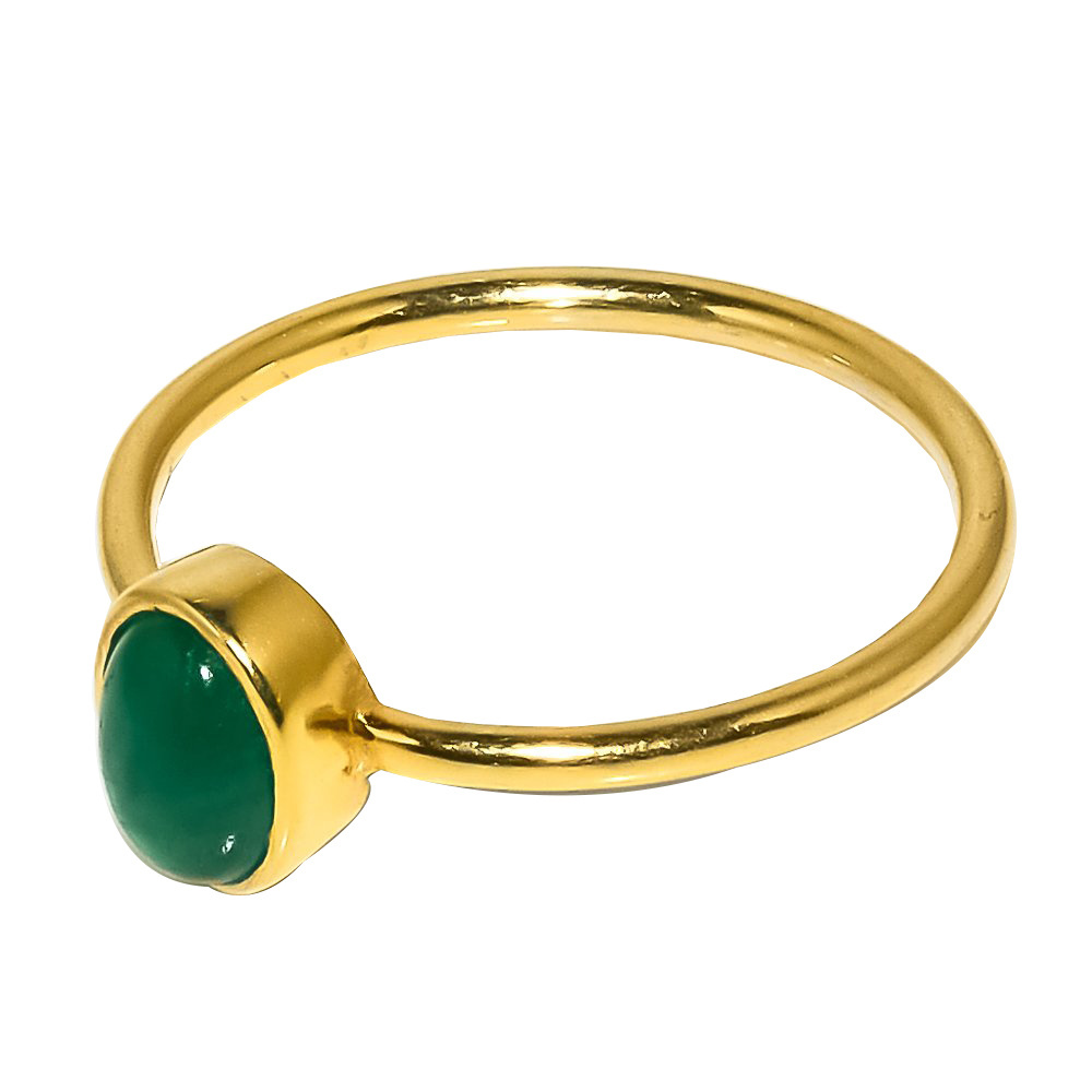 Modern Design Emerald Gemstone Handmade Ring 925 Sterling Silver Jewelry Wholesale Price