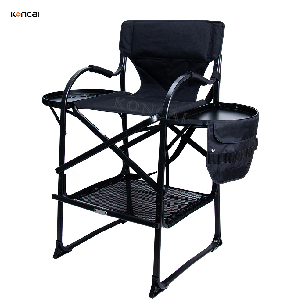 KONCAI modern fashion high quality portable aluminum professional makeup hair salon chair with tray and bag