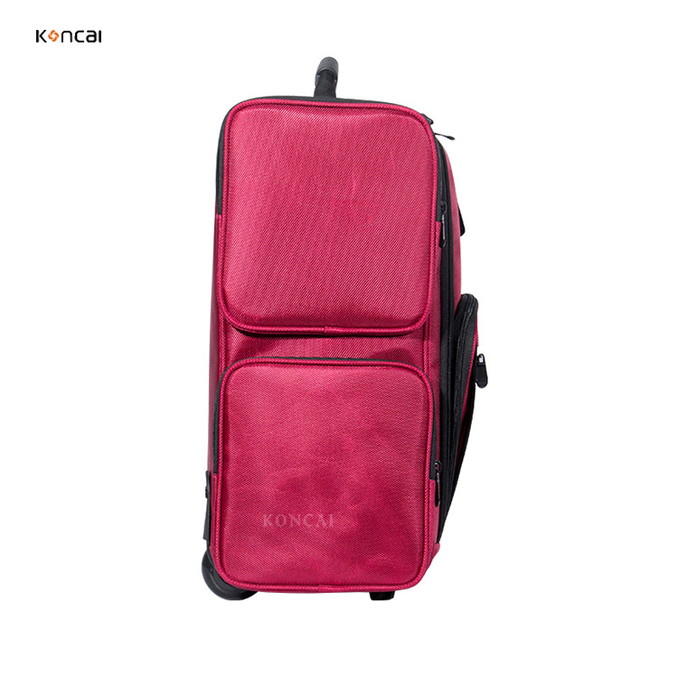 KONCAI Wholesale Supplier OEM Durable Metal Makeup Trolley Case