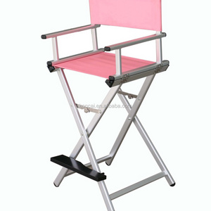 Portable Nylon fabric Folding salon furniture hairdresser chair beauty chair KC-CH01 PINK