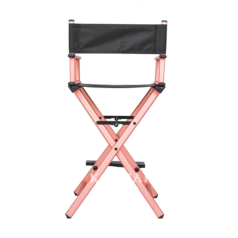 FAMA certificated factory Wholesale Pink Aluminum directors chair compact folding beauty salon chair