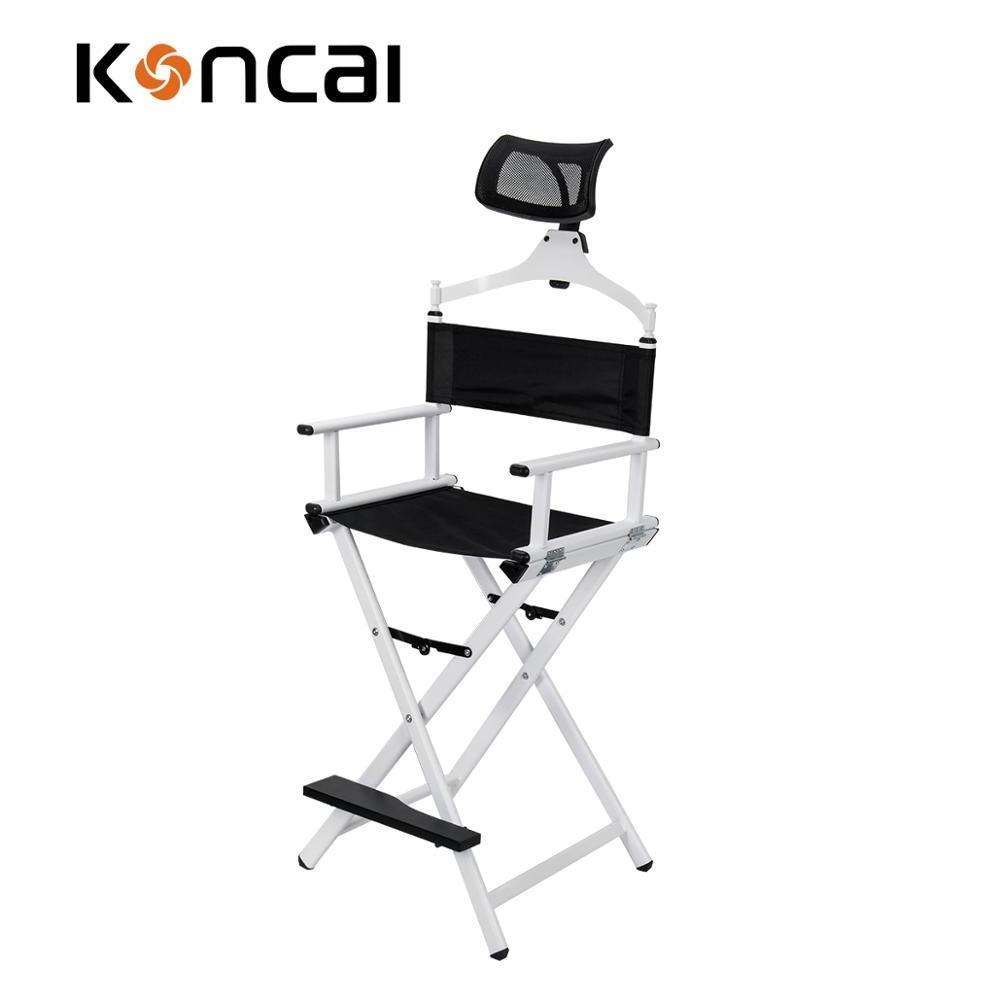 BSCI members Aluminum professional luxury portable foldable beauty salon barber artist director Makeup Chair with Headrest