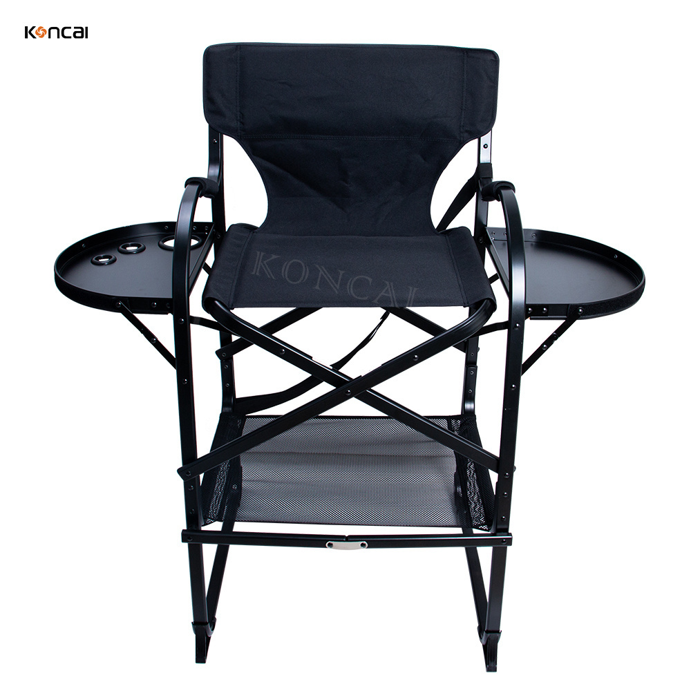 KONCAI Portable Foldable High Aluminum Telescopic Directors Makeup Chair FAMA factory Aluminum Aldi Lightweight Director Chair