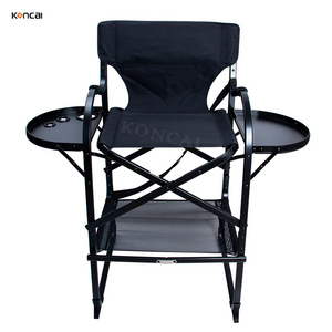 KONCAI Portable Foldable High Aluminum Telescopic Directors Makeup Chair FAMA factory Aluminum Aldi Lightweight Director Chair