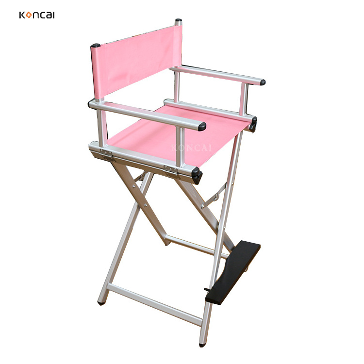 Portable Nylon fabric Folding salon furniture hairdresser chair beauty chair KC-CH01 PINK