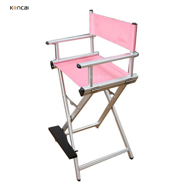 Portable Nylon fabric Folding salon furniture hairdresser chair beauty chair KC-CH01 PINK