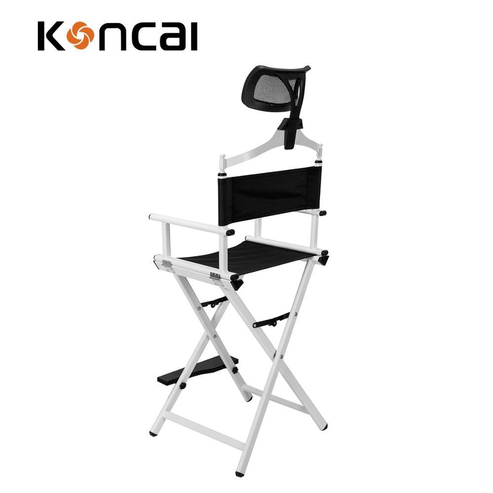 BSCI members Aluminum professional luxury portable foldable beauty salon barber artist director Makeup Chair with Headrest