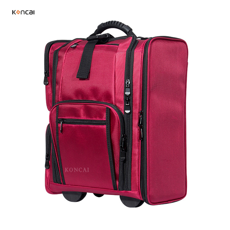 KONCAI Wholesale Supplier OEM Durable Metal Makeup Trolley Case