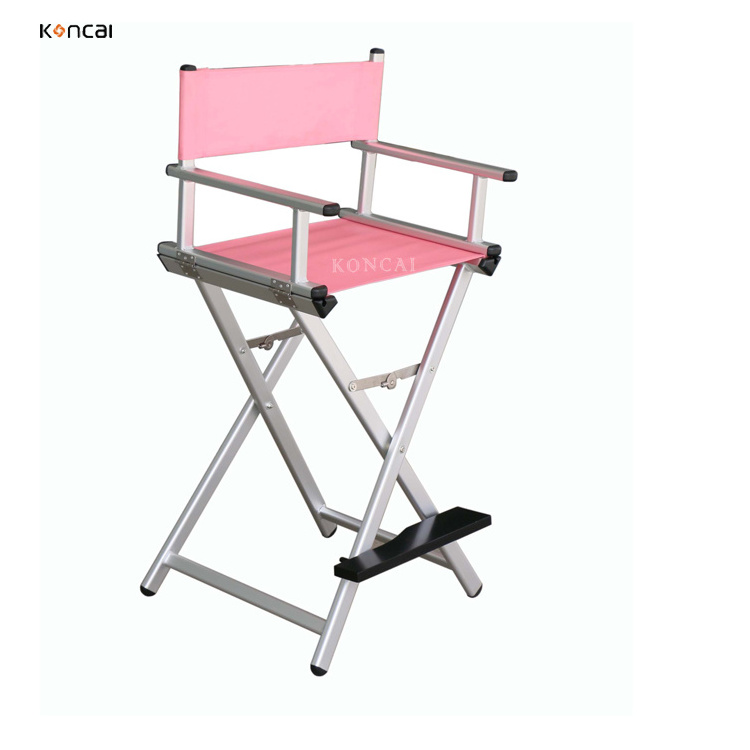 Portable Nylon fabric Folding salon furniture hairdresser chair beauty chair KC-CH01 PINK