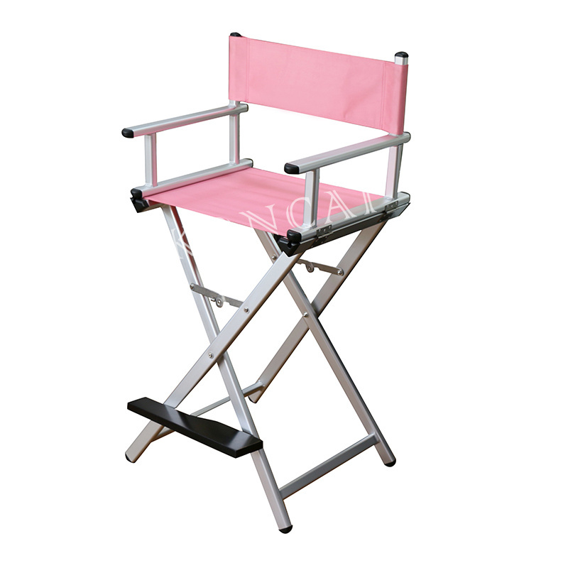 FAMA certificated factory Wholesale Pink Aluminum directors chair compact folding beauty salon chair