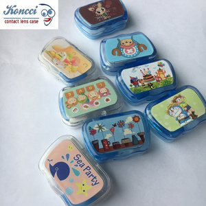 many designs delicate small contact lens travel kits with mirror cute contact cases A-700