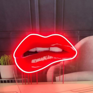 Koncept Drop Shipping 20inch Mouth lips(uv) neon wall Neon Light Advertising Custom LED Neon Sign