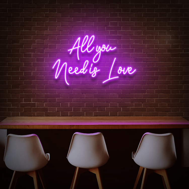 Koncept 30 Inch All you need is love  Neon Sign Custom Led Light New Arrival Love Letter All for Wedding Free Drop Shipping