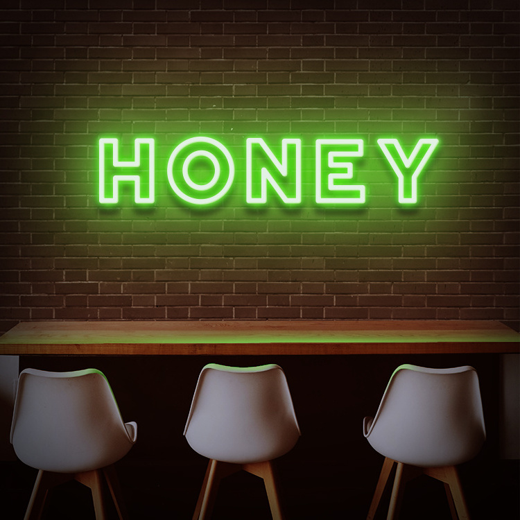 Koncept Drop Shipping 30 Inch HONEY  neon lights Electronic Signs Advertising LED Neon Sign