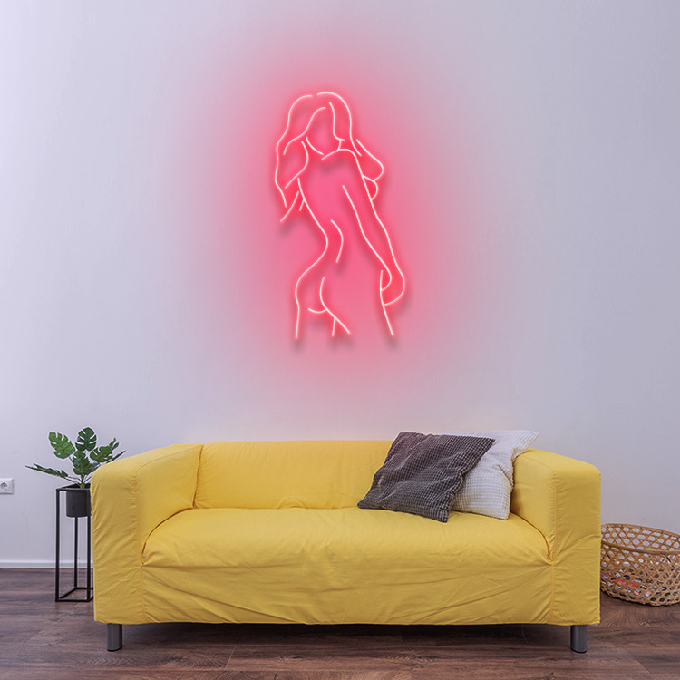 Koncept Drop Shipping 24inch Girl wall sign Neon Light Advertising Custom LED Neon Sign