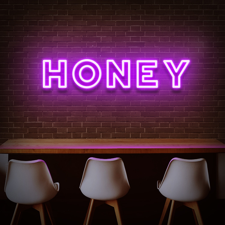 Koncept Drop Shipping 30 Inch HONEY  neon lights Electronic Signs Advertising LED Neon Sign