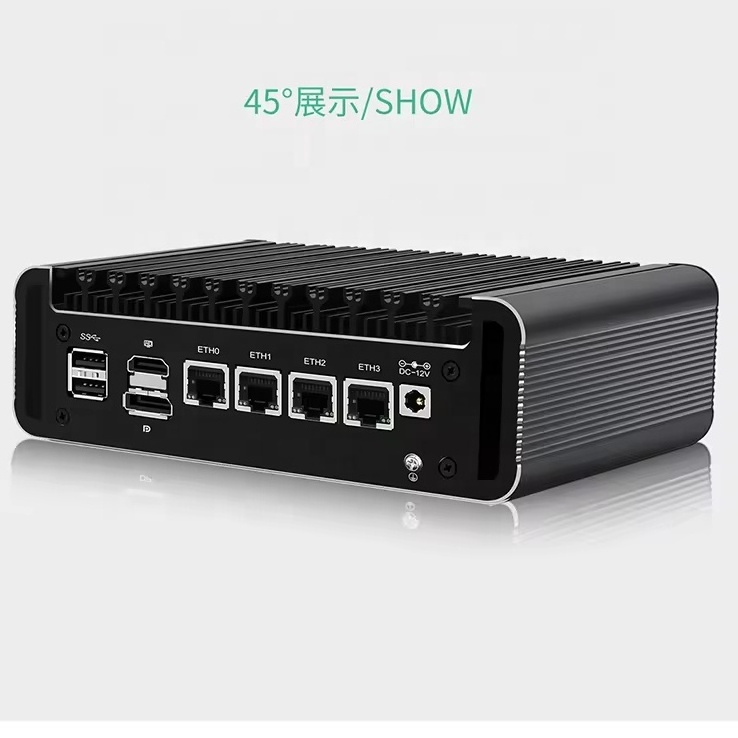 Mini Industrial Computer 12th Generation Small Core N-series/N100 Soft Routing Mini Host/Intelligent 4 Networks Bulk Wholesale