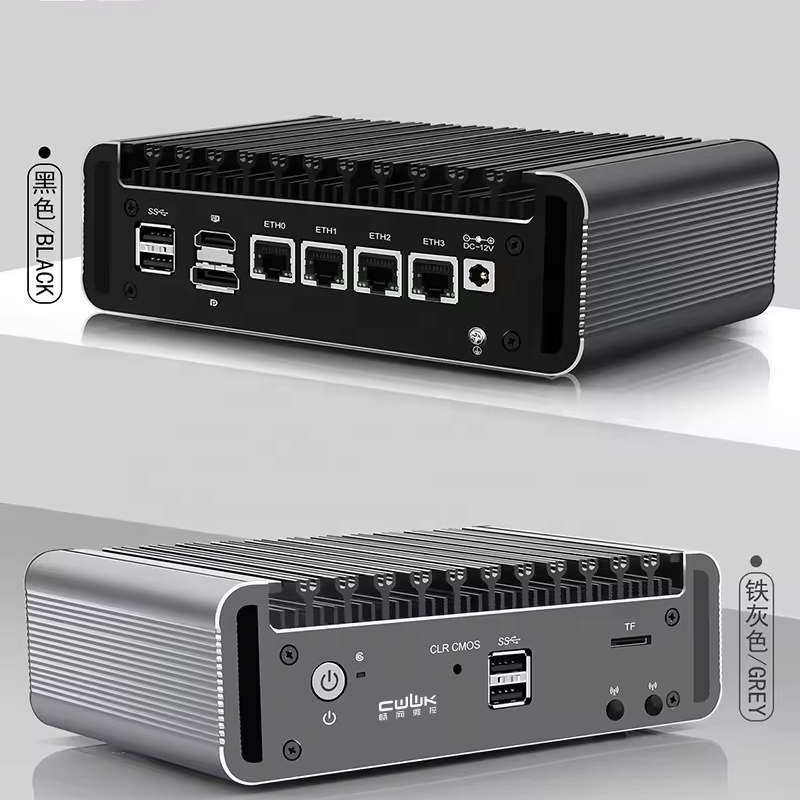 Mini Industrial Computer 12th Generation Small Core N-series/N100 Soft Routing Mini Host/Intelligent 4 Networks Bulk Wholesale