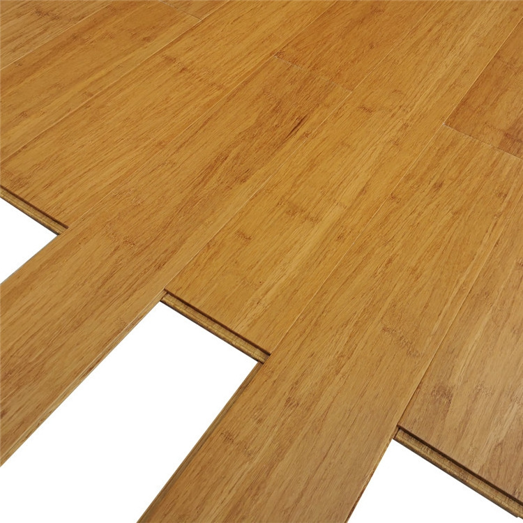 Light Carbonized champagne UV Lacquered  strand woven Modern Bamboo Flooring