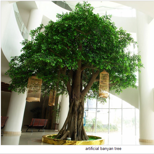 Large Artificial Banyan Tree, Tree Ficus Artificial Trees Wall Decor