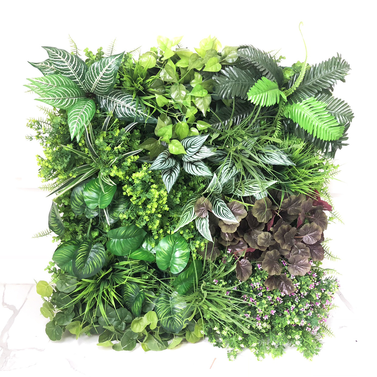 Hot sale plastic plants green wall decorative fake grass wall panel artificial wall plant Vertical Garden Greenery decor