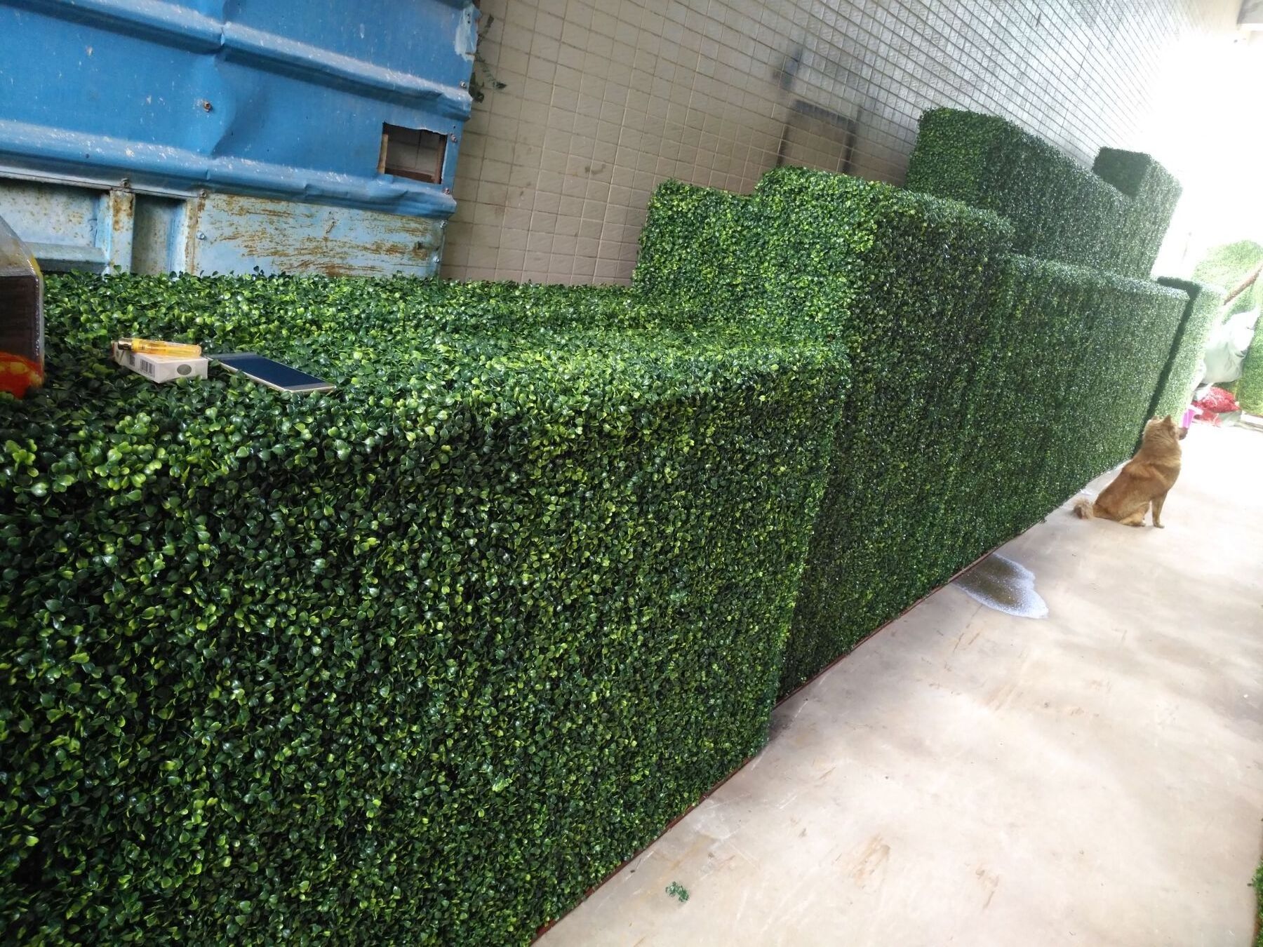 plastic topiary grass artificial boxwood hedge