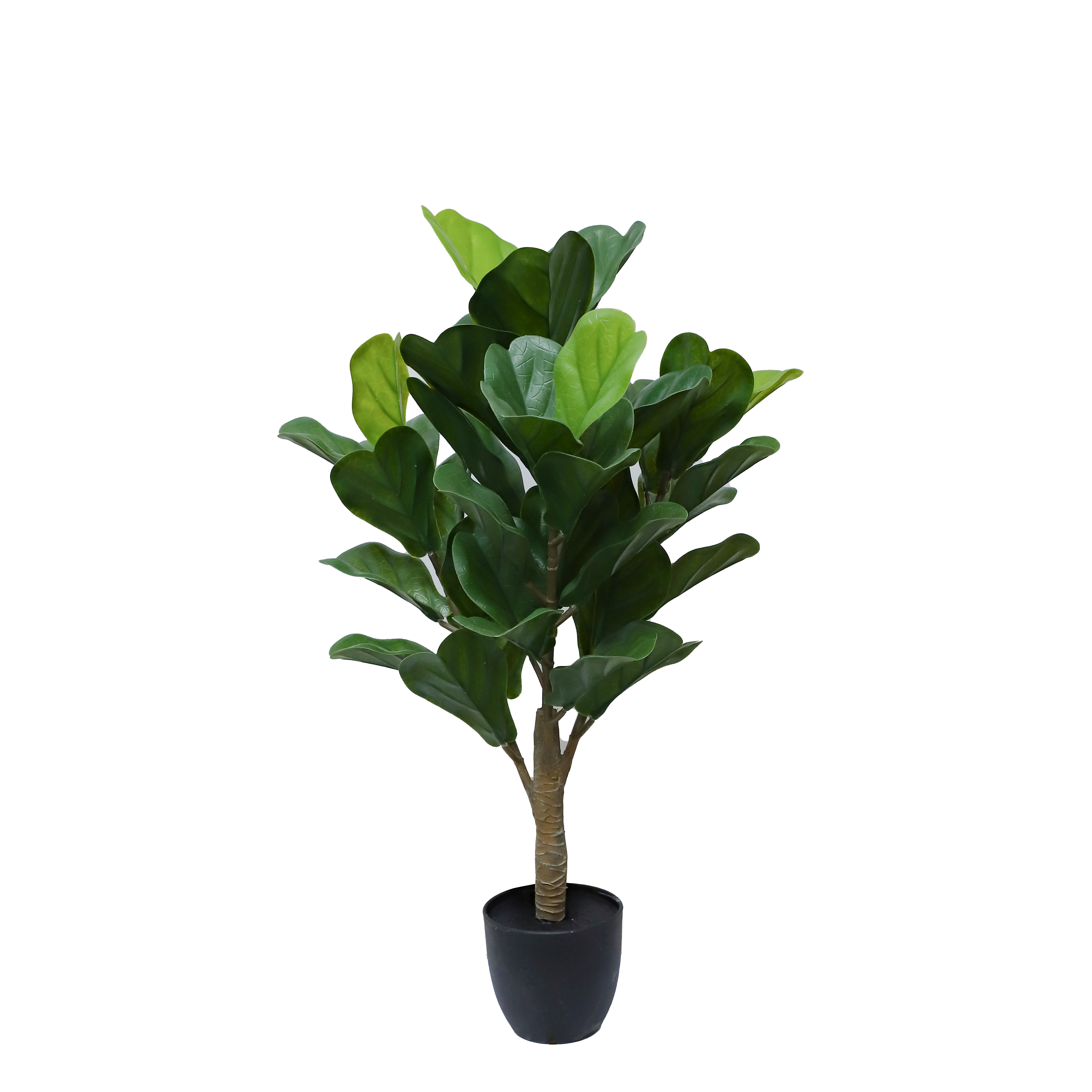 Direct Selling Other Home Decor Bonsai Tree Plastic Preserved artificial pot plants Flameproof Fiddle Leaf Fig Tree Ficus Lyrata