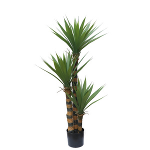 Discount Garden Accessory Plants Plastic Bonsai Tree Preserved artificial plant decor Flameproof Yucca Plant Sisal Dracaena Tree