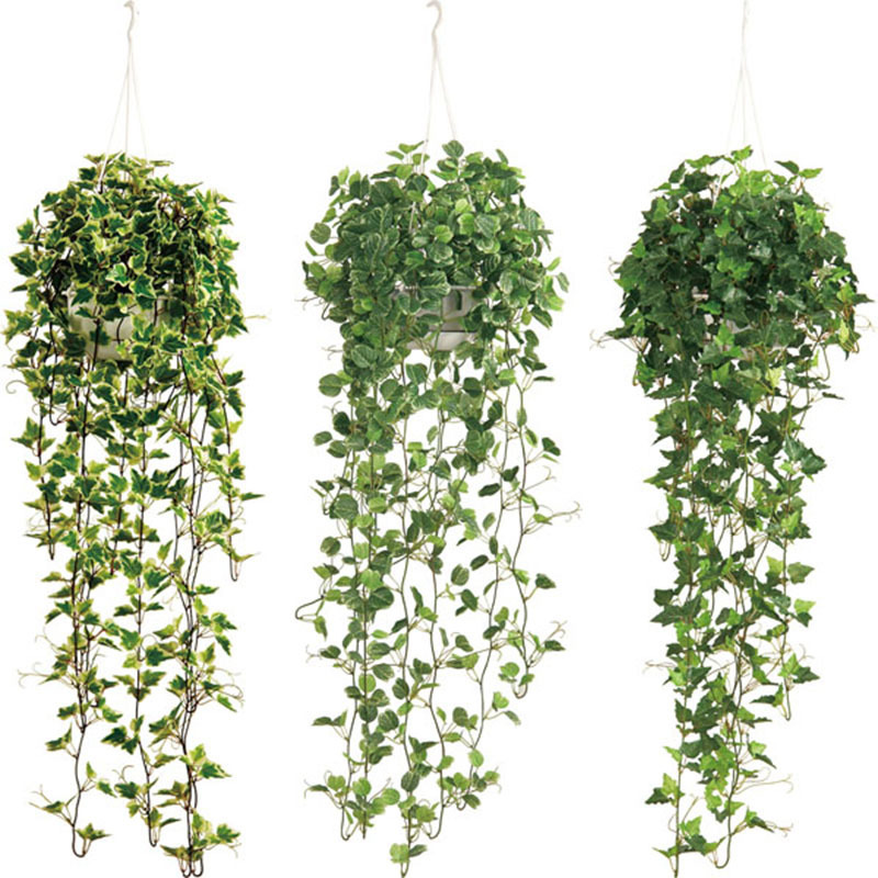 Balcony and indoor wall decoration artificial hanging plants plastic leaf