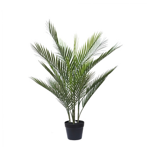 New Design Decorative Flowers And Plants Ornamental Artificial palm tree plants UV proof Fake Fern Palm leaves tree indoor decor