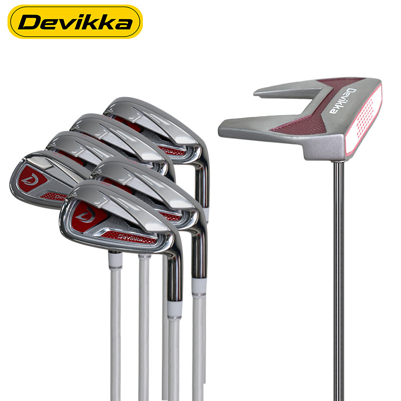 Devikka Hot Selling Custom Logo Best Complete Set Forged Light Weight Accept Sets Universal Golf Clubs for Women Black Rubber