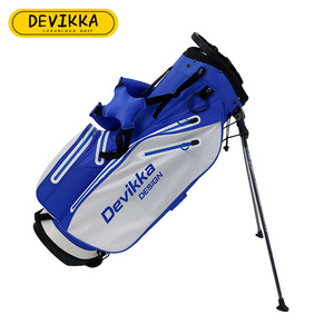 KONDAY custom logo 9 inch lightweight waterproof stand golf bags polyester carrying stand golf bag  with waterproof zipper