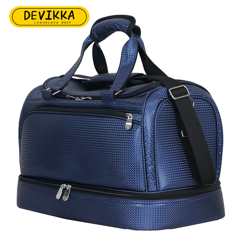 Devikka Hot selling Fashion Design Large capacity PU leather Golf Boston Bag golf clothing bag with shoe case