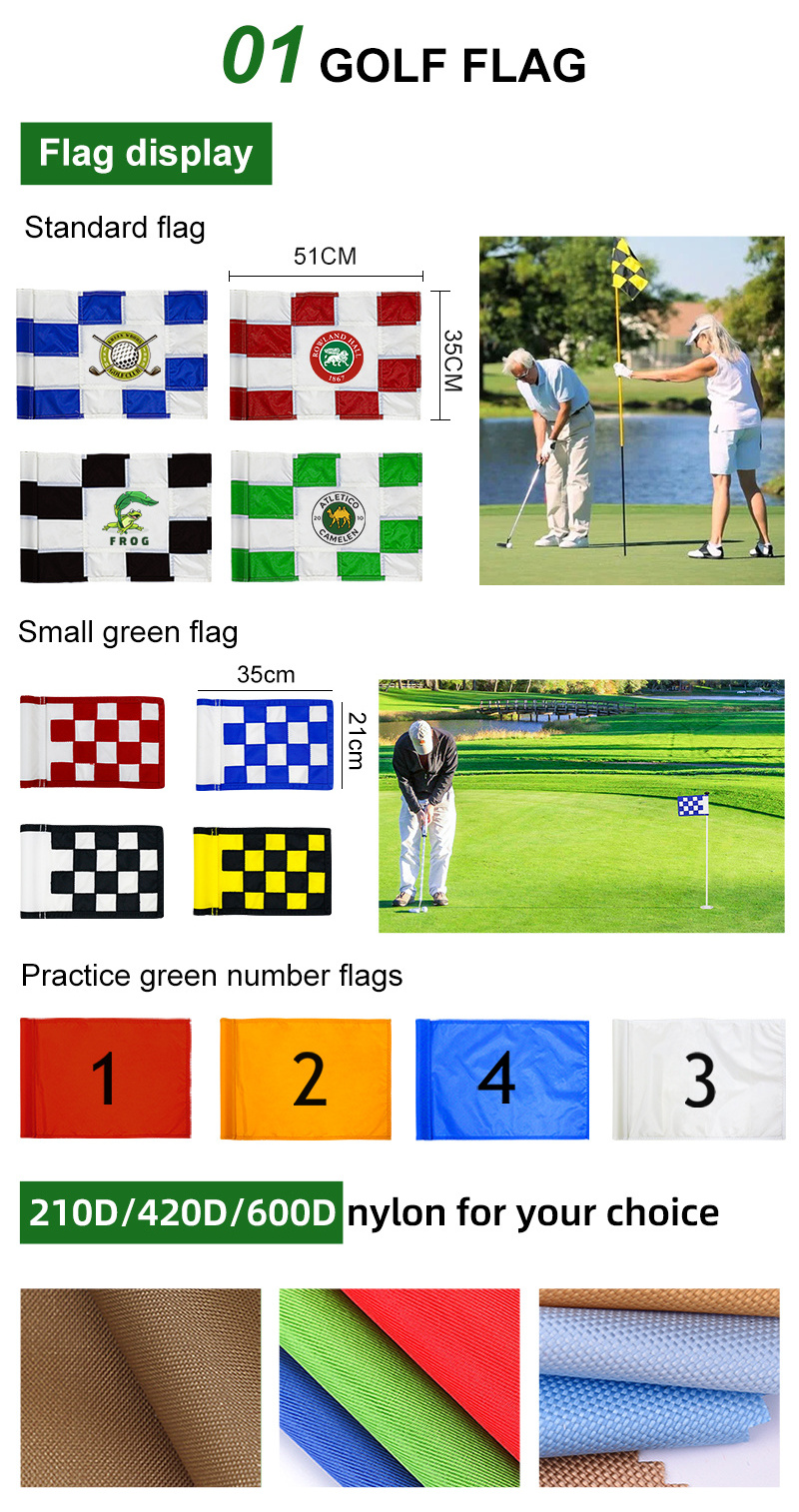 Konday  golf putting green flags Golf Hole Cup Flag Pole Training aids