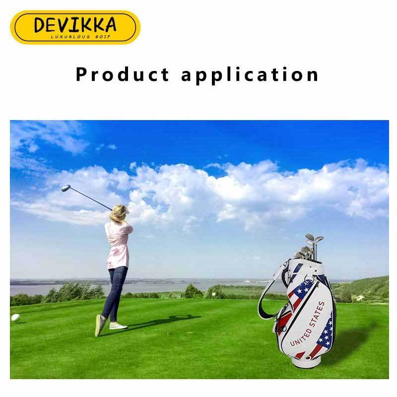 KONDAY  customized logo White pu leather pitch and putt sunday  golf travel bag Golf Staff cart Bag Golf Club bag