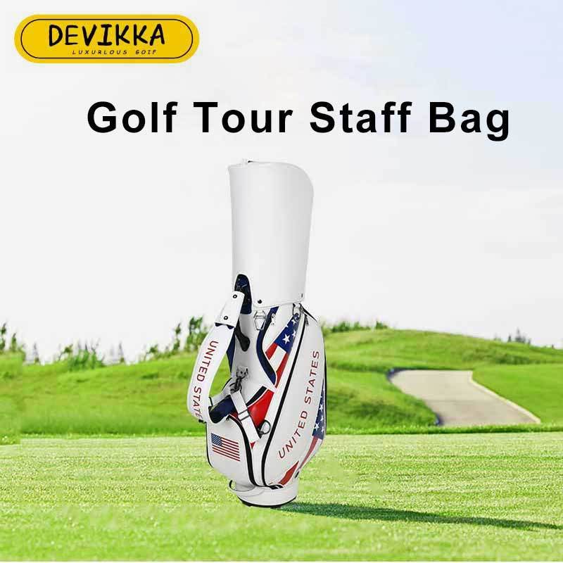 KONDAY  customized logo White pu leather pitch and putt sunday  golf travel bag Golf Staff cart Bag Golf Club bag