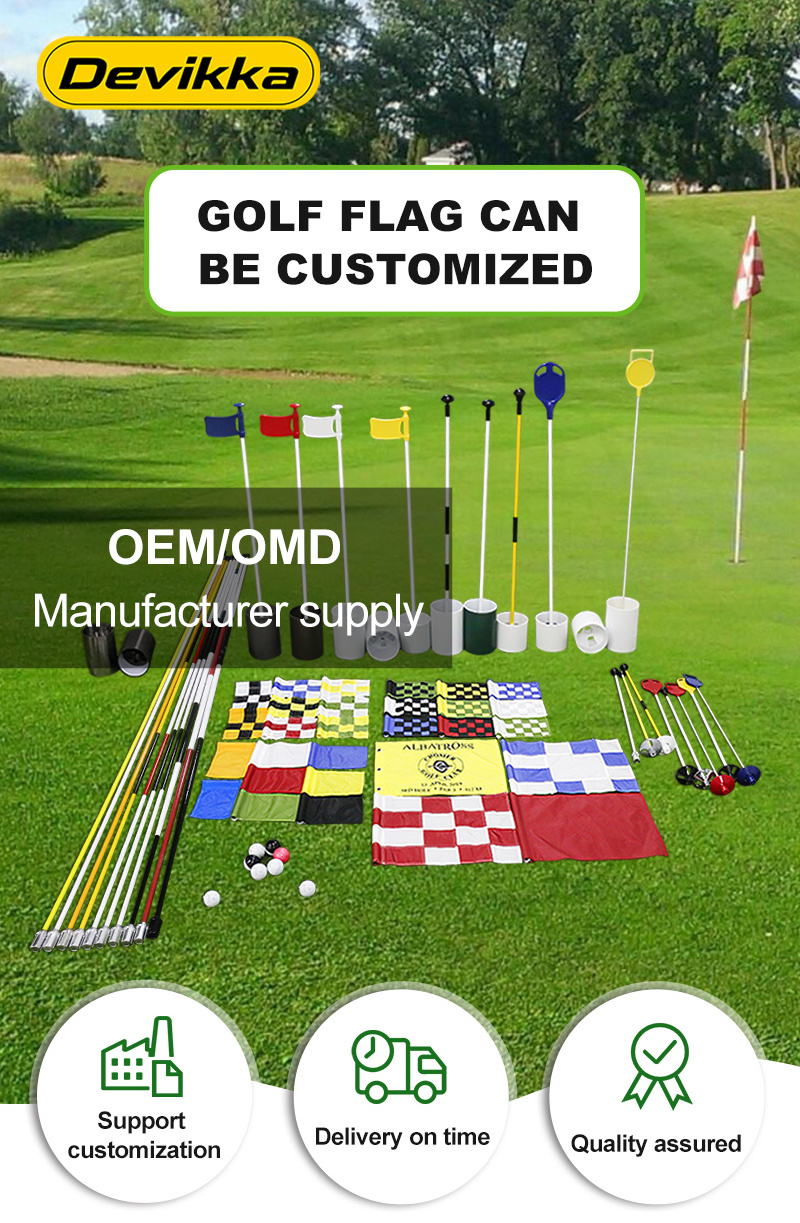 Konday  golf putting green flags Golf Hole Cup Flag Pole Training aids