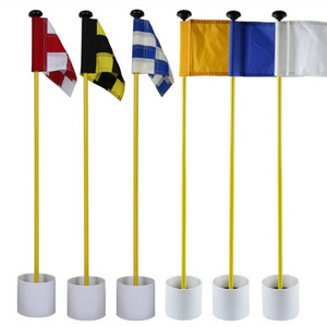 Golf Flag With Golf Hole Cup For Practice Putting Green Set Golf Pole